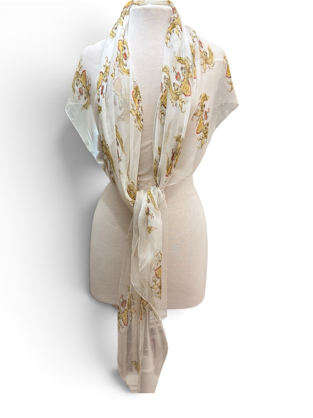 Alexander McQueen Alexander the Great Silk Scarf Shawl Authenticate 50.5” Square